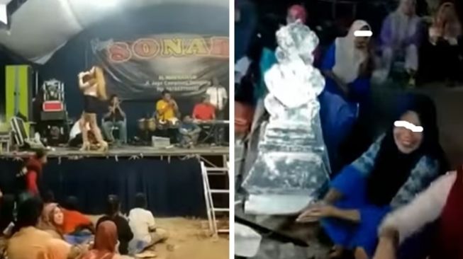 Usai Kondangan, Kini Geger Hajatan Dangdut di Pemakaman, Warganet Elus Dada: Welcome to Indonesia