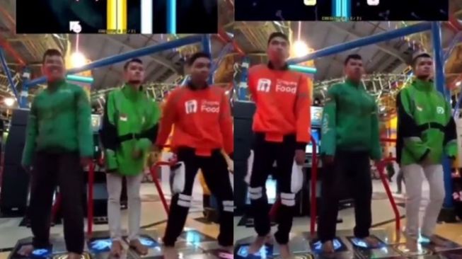 3 Driver Ojol Ini Kompak Main Game Dance di Timezone, Netizen: Kolaborasi Hebat 2022