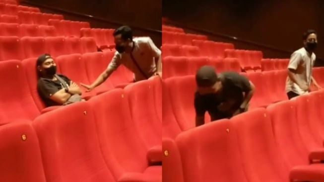 Pria Ini Ketiduran di Dalam Bioskop Sendirian, Netizen: Efek Abis Masuk Malem Siangnya Diajak Nonton Ayang