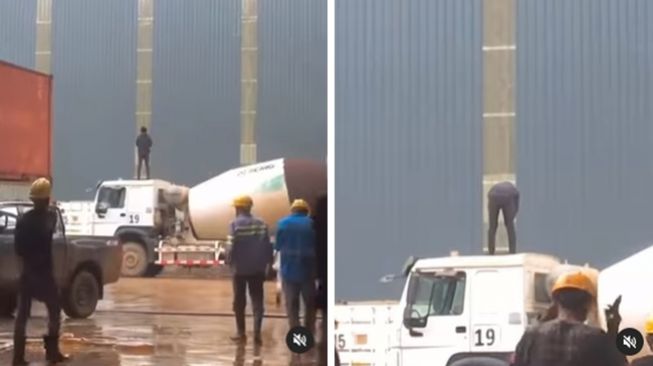 Viral Pekerja Tambang Salat di Atas Truk Diduga Gegara Tak Ada Tempat Bersih, Publik Ikut Terharu