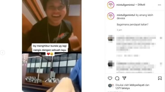 Momen ketika Rizky Febian nyanyikan sebuah lagu untuk Nathalie Holscher yang sedang sedih kembali jadi perbincangan. [Instagram]