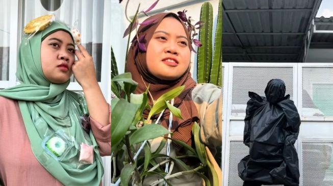 Foto: Ikuti Tren Cewek Kue hingga Cewek Mamba, Begini Kocaknya Penampilan Musdalifah (tiktok/musdalifahbasrii)