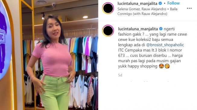 Intip gaya promosi Lucinta Luna kenakan banyak baju cewek kue sebelum akhirnya melakukan operasi (Instagram/lucintaluna_manjalita)