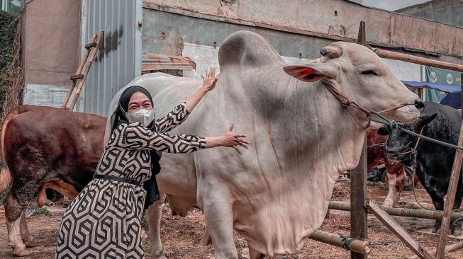 Potret Artis Bareng Hewan Kurban (instagram/@riaricis1795)