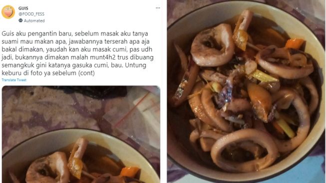 Curhat Pilu Istri Masak Hidangan Pertama saat Jadi Pasutri Baru, Suami Malah Muntah-muntah sampai Buang Makanan