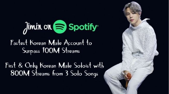 Jimin BTS Telah Berhasil Memecahkan Dua Rekor Sekaligus di Spotify!