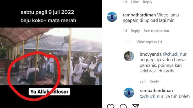 Pemuda jatuh saat salat jamaah (Instagram/ @infoupdatejateng).