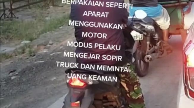 Viral, Tentara Gadungan Palak Pengendara Truk di Palembang Minta Uang Keamanan