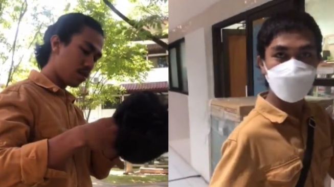 Mahasiswa Berambut Gondrong Ini Pakai Wig Saat Masuk Ruang Akademik, Aksinya Menginspirasi Warganet