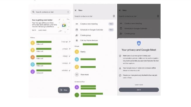 Google Duo dan Meet. [9to5google] 