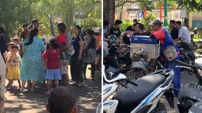 Bapak-bapak Pedagang Pandangi Penjual Sebelah Ramai Pembeli, Publik: Sedih Banget