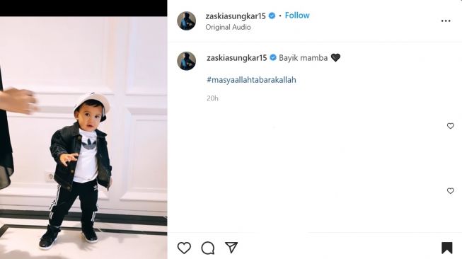 Foto: Gaya Gemas Baby Ukkasya Pakai OOTD ala Bayi Mamba, Bakal Jadi Generasi Super Ganteng (instagram/zaskiasungkar15)