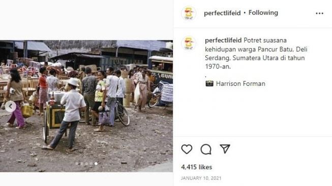 Foto lawas pasar tradisional tahun 1970 an [instagram]