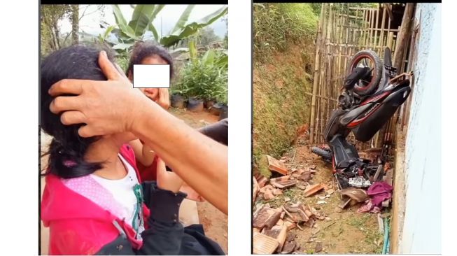 Viral Bocil Kena Apes Saat Belajar Naik Motor, Honda Vario Tabrak Genteng Warga dan Rusak Berat