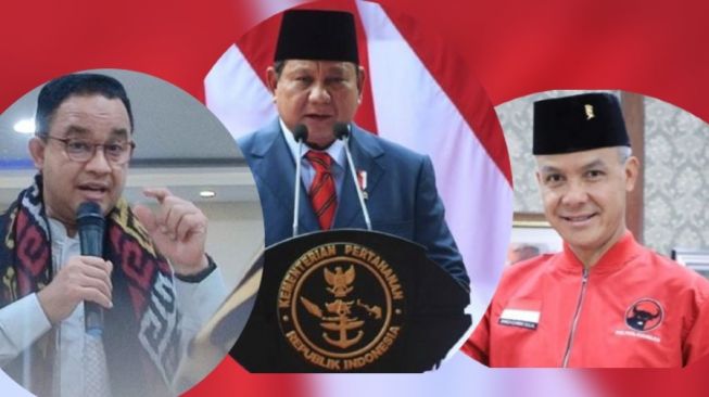 Survei SPIN: Elektabilitas Prabowo Tertinggi, Anies Baswedan Turun dan Ganjar Pranowo Stagnan