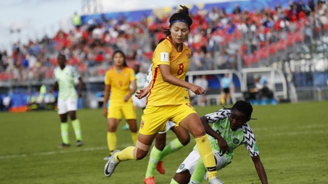 Pemain timnas wanita China, Shen Mengyu. [AFP]