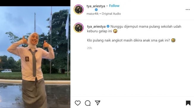 Foto: Hadiri Acara Ulang Tahun Ussy Sulistiawaty, Gaya Tya Ariestya Pakai Baju SMA Disanjung Seperti Anak Madrasah (instagram/tya_ariesty)