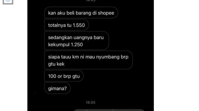 Beli Barang tapi Kurang Duit, Teman Paksa Pinjam Uang, saat Ditolak Malah Salahkan Kebaikan Orang Lain