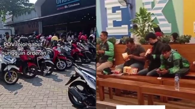 Gabut Terlalu Lama Nunggu Pesanan Selesai, Driver Ojol Ikut Pelayan Resto Lakukan Hal Ini