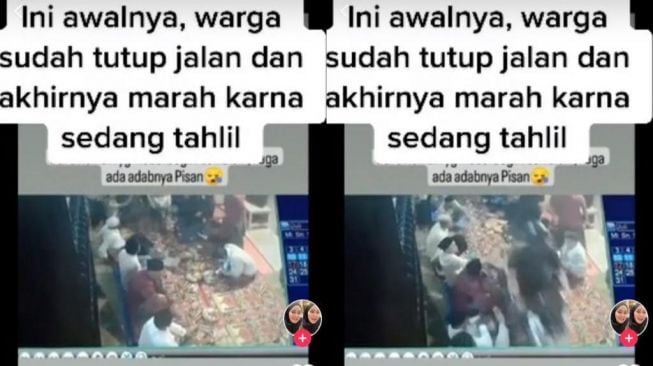 Viral Pengendara Motor Melintas di Tengah Orang yang Sedang Tahlilan di Jalan, Warganet Debat Siapa yang Salah