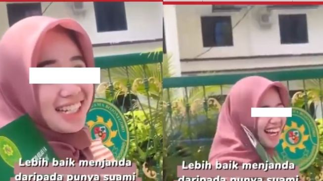 'Lebih Baik Menjanda, Suami Tiada Guna', Heboh Wanita Tertawa Renyah Pamer Akta Cerai, Tuai Pro Kontra