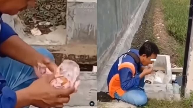 Momen Haru Ayah Simpan Lauk Ayam Goreng dari Tempat Kerja dan Cuma Makan Nasi Putih, Bikin Banjir Air Mata