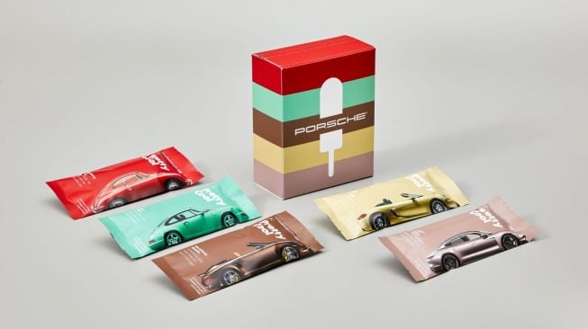 Seri lengkap es krim Porsche di National Ice Cream Day di Amerika Serikat [Newsroom Porsche].