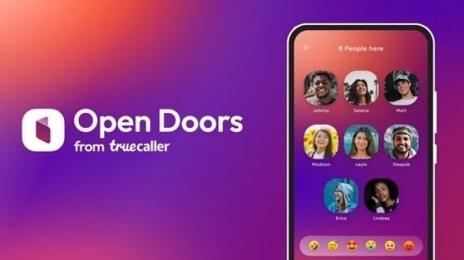 Aplikasi open Doors. [TrueCaller]