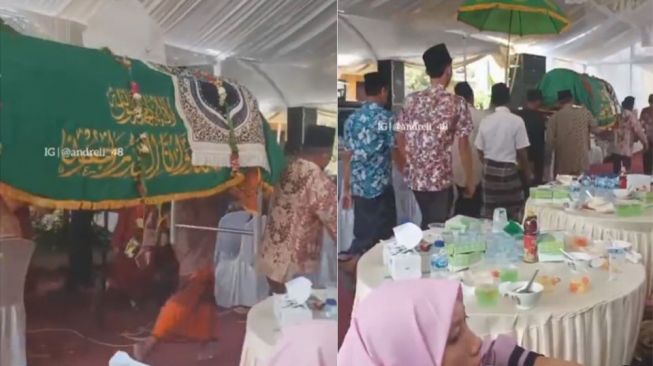 Resepsi Pernikahan di Demak Diterobos Rombongan Pembawa Jenazah, Warganet: Kebiasaan Buruk, Nutup Jalan Umum!