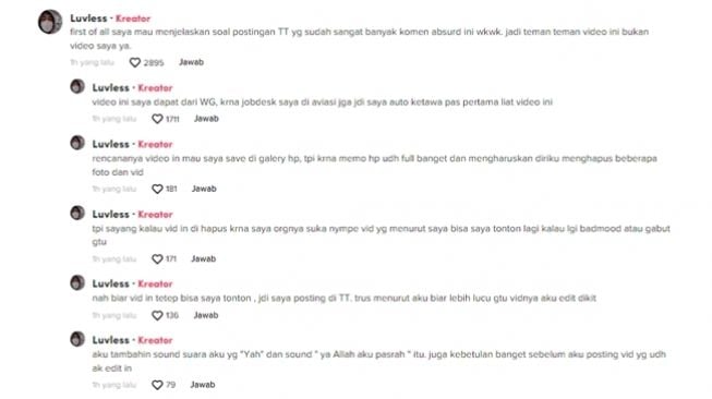 Klarifikasi pemilik video detik-detik menjelang copotnya roda pesawat saat lepas landas. (TikTok/@mrsamidu)