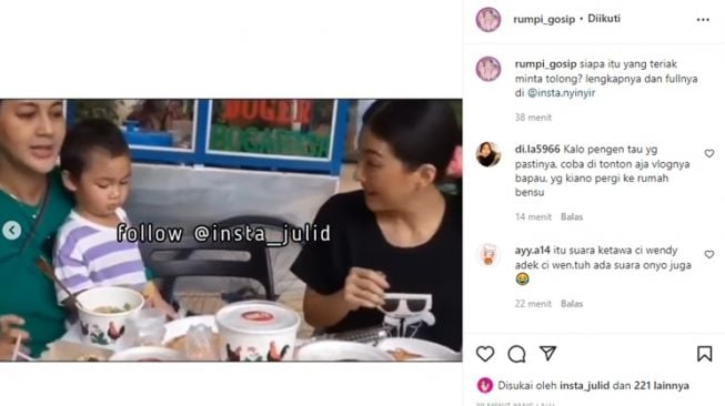 Sarwendah dan Paula Verhoeven yang tengah berbincang, kemudian terdengar suara jeritan dan orang meminta tolong. [Instagram]