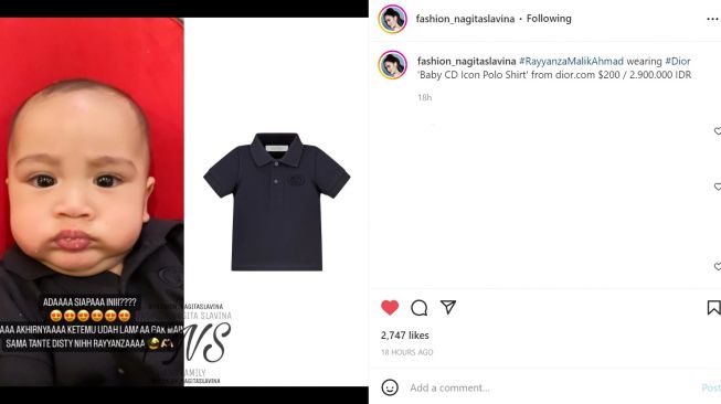 Foto: Gaya Gemas Rayyanza Pakai Kaos Polo Hitam, Harganya Bikin Pusing (instagram/fashion_nagitaslavina)