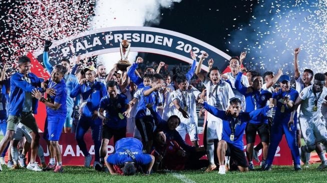 Arema FC juara Piala Presiden 2022. [Arema FC]