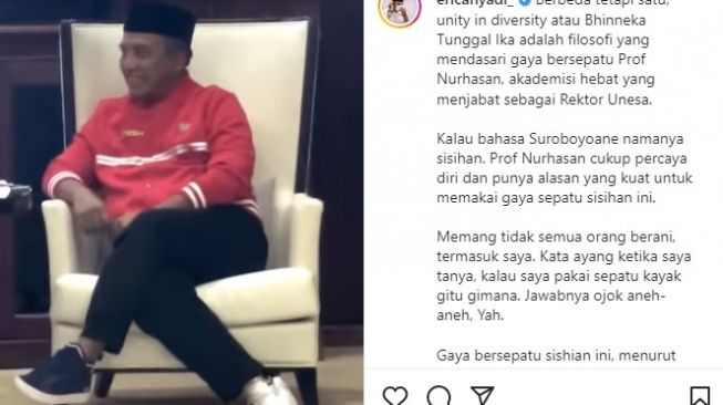 Filosofi Gaya Bersepatu 'Nyeleneh' Rektor Unesa