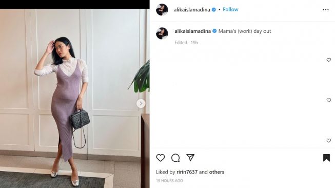 Foto: Alika Islamadian Bagikan Potret OOTD saat Kerja, Baby Bumpnya Bikin Gemas (instagram/alikaislamadina)