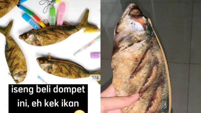 Foto: Viral! Iseng Beli Dompet Ikan, saat Dateng Beneran Persis Tinggal Siapin Sambal (tiktok/racunootdshopee8)