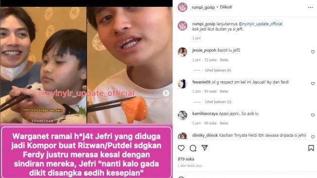 Unggahan soal anak-anak Sule [Instagram/@rumpi_gosip]