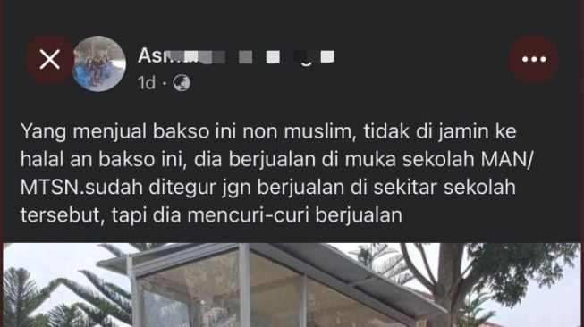 Tuai Perdebatan, Unggahan Warganet Soal Pedagang Bakso Bakar Beragama Non Muslim Dilarang Berjualan di Depan Sekolah