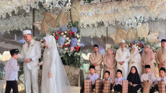 Bikin Terharu, Pasangan Pengantin Ini Undang Anak Yatim ke Pernikahan