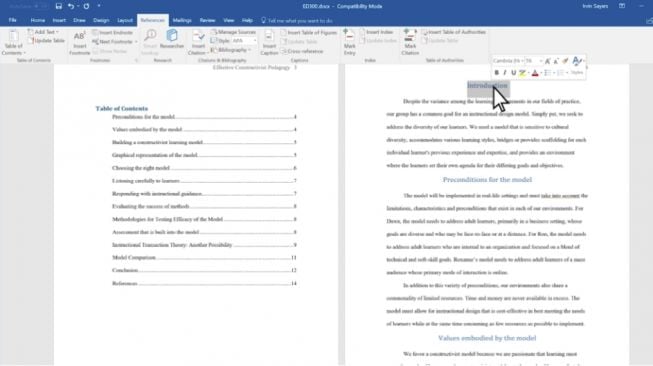 Cara Membuat Daftar Isi Otomatis di Microsoft Word pada Windows dan MacOS