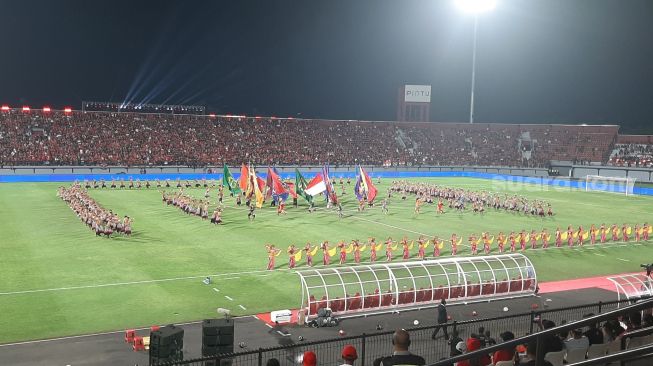 Opening Ceremony Liga 1 2022/2023 di Stadion Kapten I Wayan Dipta, Gianyar, Bali (Suara.com/Adie Prasetyo Nugraha).