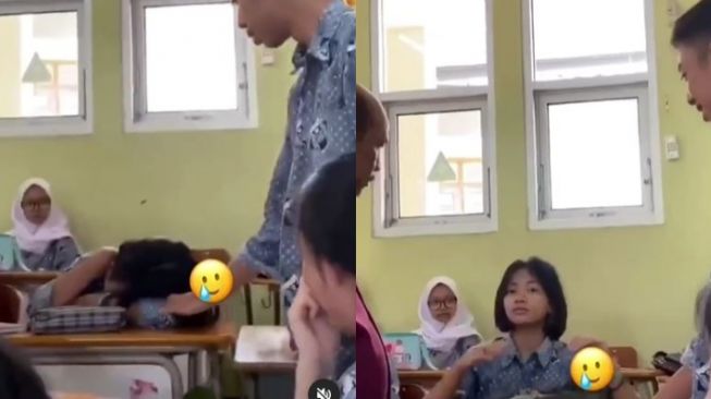 Tidur di Kelas, Cewek Ini Apes Dibangunkan Dua Guru Sekaligus