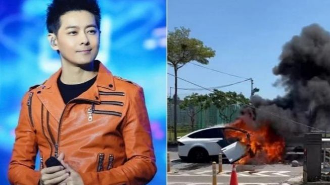 5 Fakta Jimmy Lin Kecelakaan Naik Tesla, Bagian Depan Mobil Terbakar Hebat