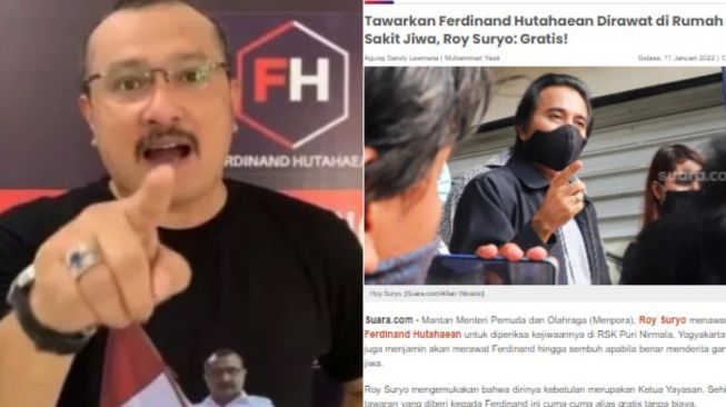 Roy Suryo Pakai Kursi Roda Usai Diperiksa, Ferdinand Hutahaean Gantian Tawarkan RS Gratis: Tak Setangguh Omongannya