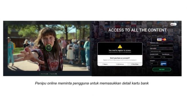 Penipuan online meminta data diri. [Kaspersky]