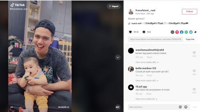 Unggahan Frans Faisal [TikTok/@fransfaisal_real]