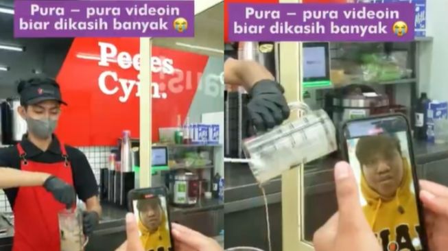 Pura-Pura Rekam Video Saat Beli Minuman, Ternyata Trik Punya Maksud Terselubung