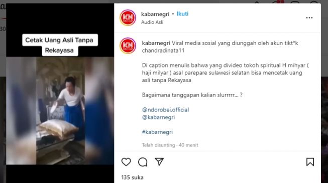 Geger! Tokoh Spiritual Haji Mihyar Cetak Uang Gepokan dari Bawah Piring, Warganet Justru Kesal