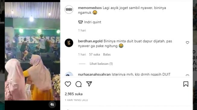 Suami Dijambak Istri karena Sawer Biduan, Warganet Singgung Soal Jatah