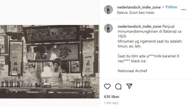 Potret lawas pedagang di Jakarta tahun 1926. (instagram/nederlandsch_indie_zone)